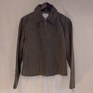 Live a Little leather jacket. Size medium. Zipper closures